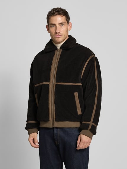 MCNEAL Teddy-Jacke mit Reißverschluss Schoko 4