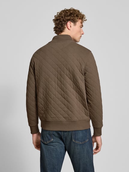 GANT Regular Fit Sweatjacke aus Baumwoll-Mix Taupe 5