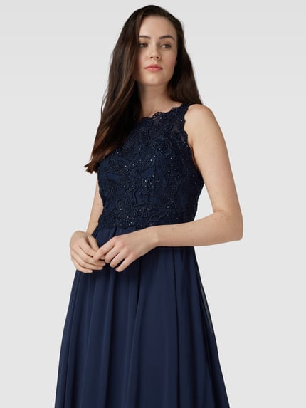 Hey Kyla Abendkleid mit Paillettenbesatz Dunkelblau 3