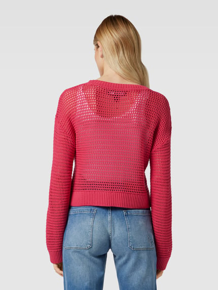 VERO MODA Strickpullover mit überschnittenen Schultern Modell 'MADERA' Pink 5
