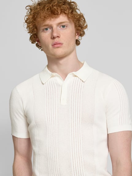 Superdry Poloshirt mit kurzer Knopfleiste Offwhite 3