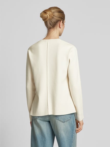 b.young Gebreide pullover met ronde hals, model 'Otari' Offwhite - 5