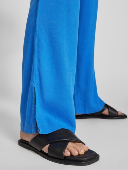 FREE/QUENT Loose Fit Hose aus Viskose-Leinen-Mix Modell 'Luigi' Royal 3