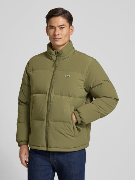 Lacoste Regular fit donsjack met opstaande kraag en geïntegreerde capuchon Olijfgroen - 4