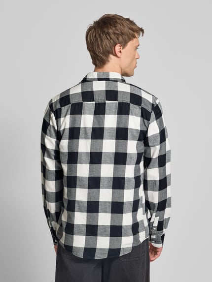 JACK & JONES Regular fit vrijetijdsoverhemd van twill, model 'Gingham' Wit - 5