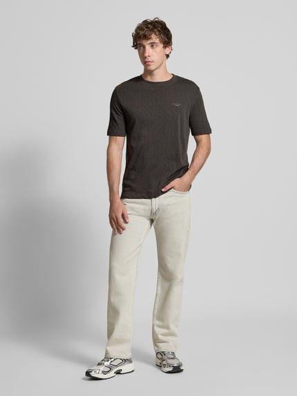 Marc O'Polo DENIM Regular Fit T-Shirt aus reiner Baumwolle Mittelgrau 1