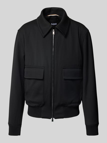 BOSS Regular Fit Bomberjacke mit Wolle Modell 'CHARLY' Black 2