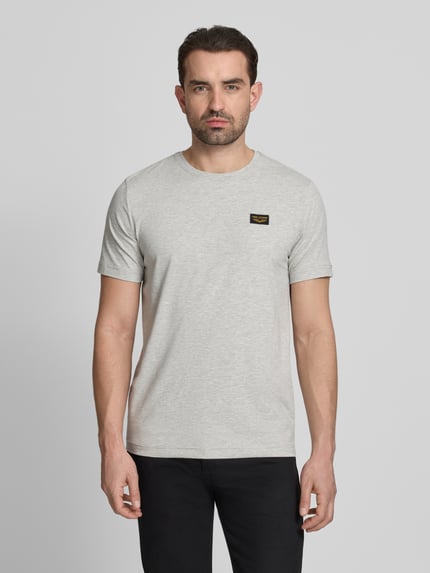 PME Legend T-Shirt mit Label-Details und Rundhalsausschnitt Hellgrau 4