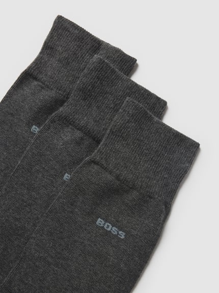 Produktfoto, Socken mit Label-Detail im 3er-Pack von BOSS aus Baumwoll-Mix mit Stretch-Anteil, Unifarbenes-Design, Rippenbündchen.