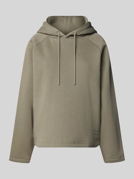 Produktfoto, Hoodie mit Kapuze von Smith and Soul aus Baumwoll-Mix, lockerer Schnitt, Kapuze mit Tunnelzug, Statement-Stitching, einfarbig.
