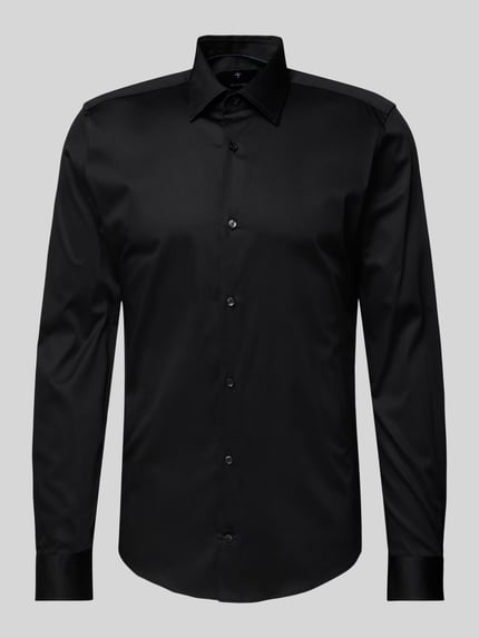 JOOP! COLLECTION Slim Fit Business-Hemd mit Kentkragen Modell 'Pit' Black 2