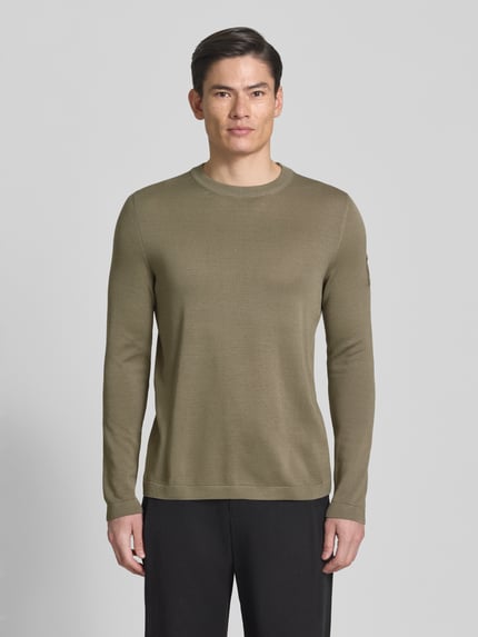 Marc O'Polo Slim Fit Pullover aus reiner Baumwolle Marc O'Polo × DFB Travel Collection Taupe 4