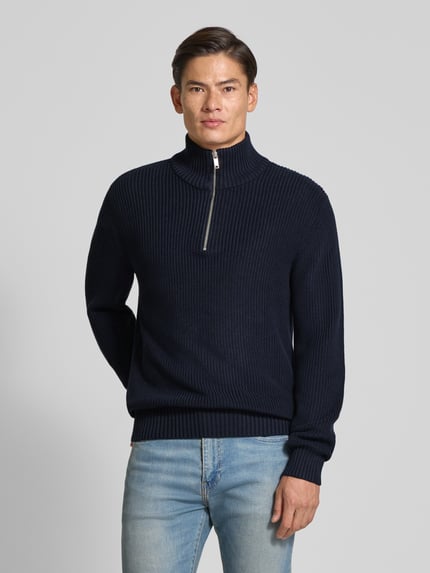 MCNEAL Strickpullover mit Troyer-Kragen Marine 4