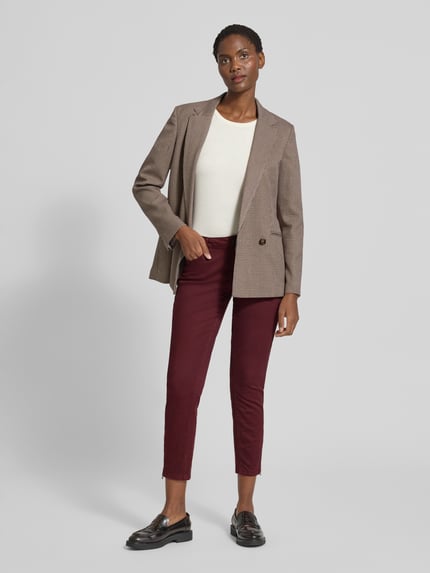 Buena Vista Stoffen broek met 5-pocketmodel Bordeaux - 1