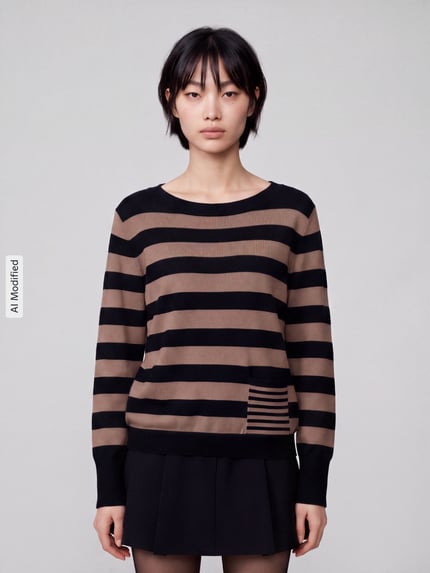 s.Oliver BLACK LABEL sweter o kroju regular fit z mieszanki wiskozy Beżowy melanż 4