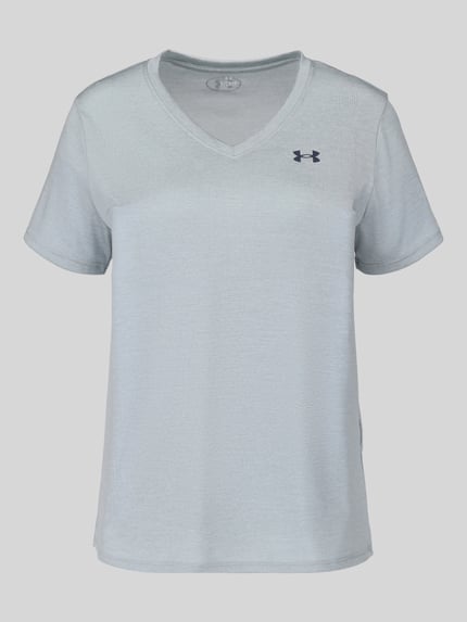 Under Armour Regular Fit Sport-T-Shirt mit LOGO-Print Modell 'Tech SSV- Twist' Hellgrau 2