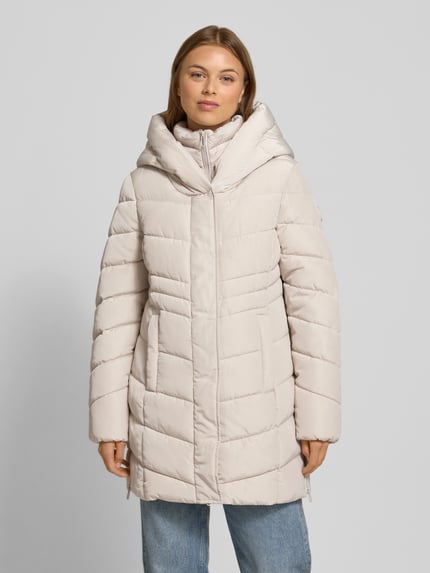 Tom Tailor Regular Fit Steppmantel mit Kapuze Beige 4