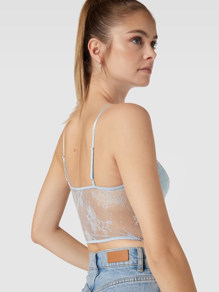 EDITED Top mit Spitzenbesatz Modell 'Melody' Aqua 3
