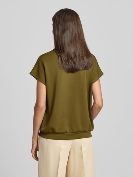Soyaconcept T-shirt met V-hals, model 'BANU' Kaki - 5