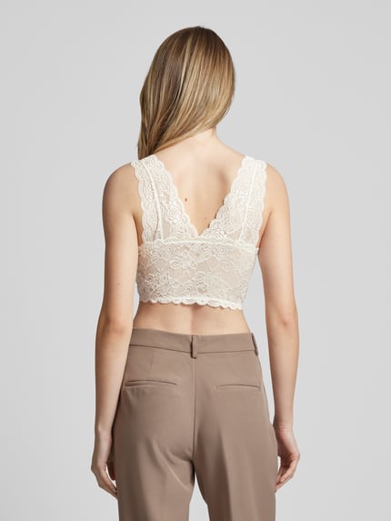 ONLY Bralette mit Spitzenbesatz Modell 'CHLOE' Offwhite 5