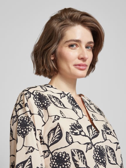 Lanius Blouse met V-hals Offwhite - 3