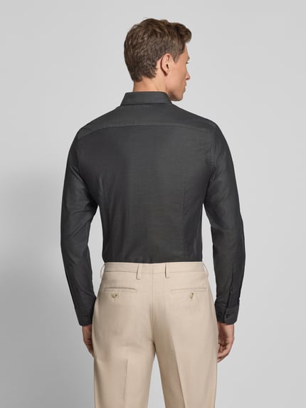 Jake*s Slim Fit Business-Hemd mit Kentkragen Anthrazit 5