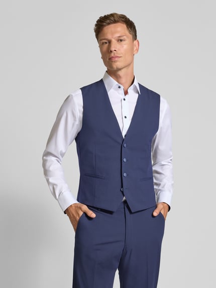 MCNEAL Slim Fit Weste mit Paspeltaschen Marine 4
