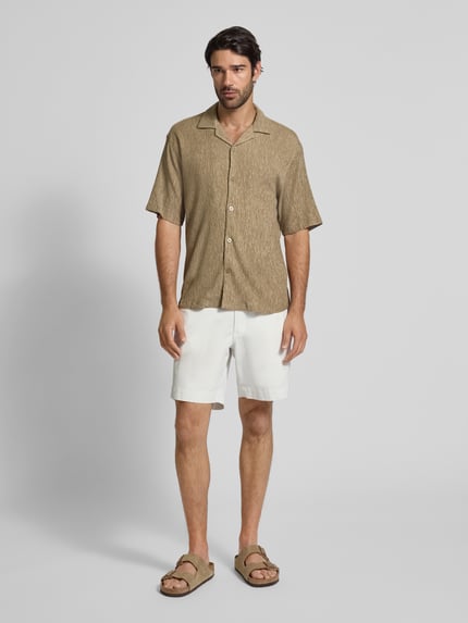 Jake*s Studio Men Regular fit vrijetijdsoverhemd met reverskraag Beige - 1