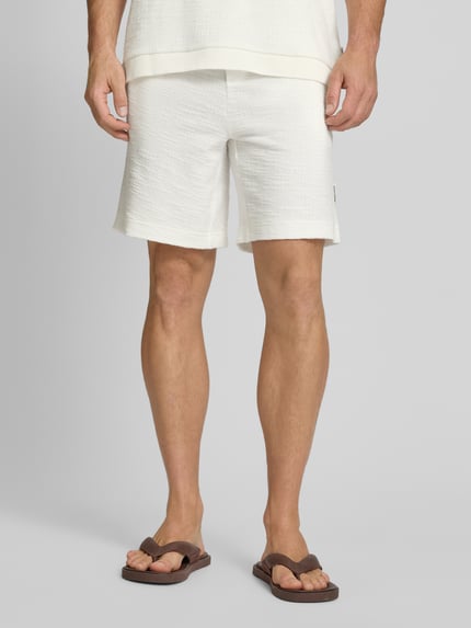 Marc O'Polo Relaxed Fit Sweatshorts aus Baumwoll-Mix Offwhite 4