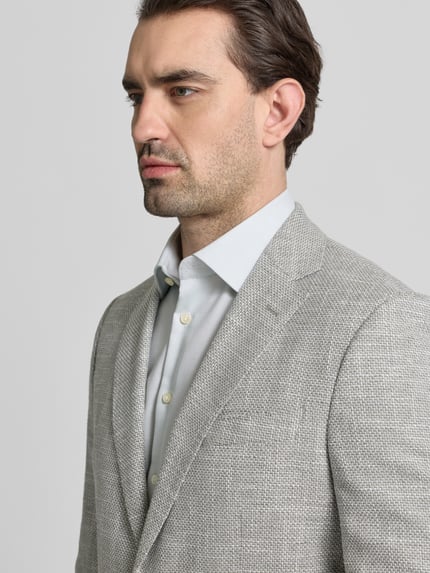 BOSS Regular Fit Sakko aus Baumwoll-Viskose-Mix mit Leinen-Anteil Modell 'HUTSON' Mint 3
