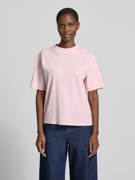 Jake*s Casual T-Shirt Motiv-Print und Rundhalsausschnitt Pink 4