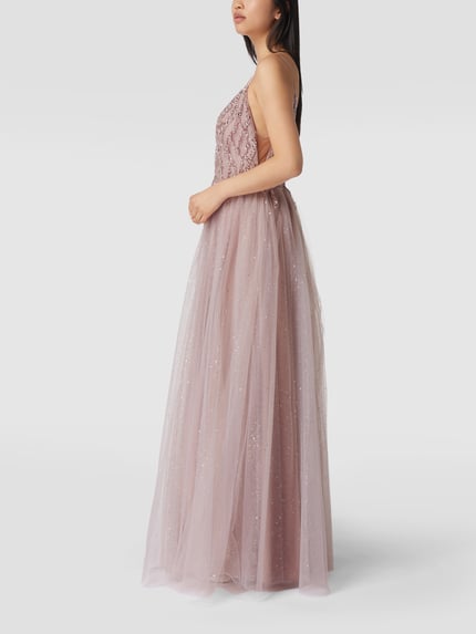 Mascara Abendkleid mit Ziersteinbesatz Rose 4