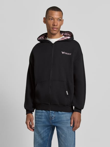 COLUCCI bluza rozpinana o kroju regular fit z czystej bawełny model 'IKARUS' Czarny 4