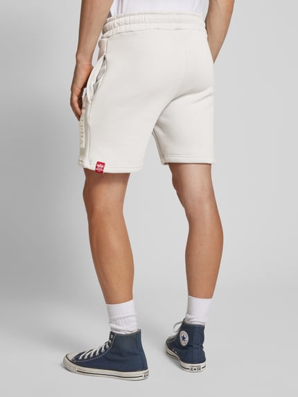 Alpha Industries Sweatshorts met elastische band en tunnelkoord Lichtgrijs - 5