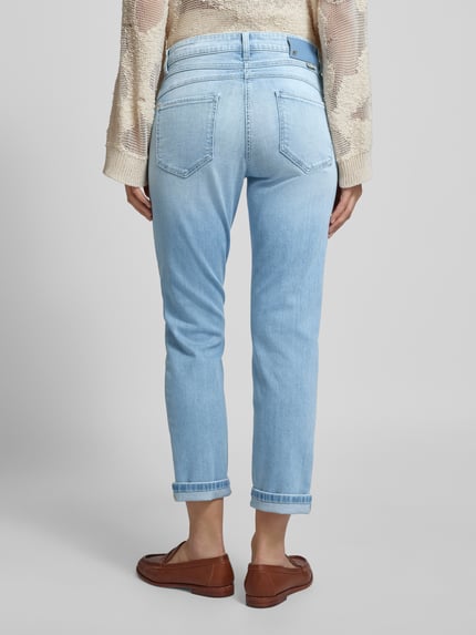 CAMBIO Slim fit jeans in verkorte pasvorm, model 'PARLA SEAM' Lichtblauw - 5