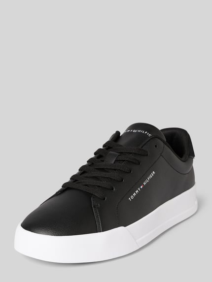 Tommy Hilfiger Sneakersy niskie z mieszanki skóry Czarny 1