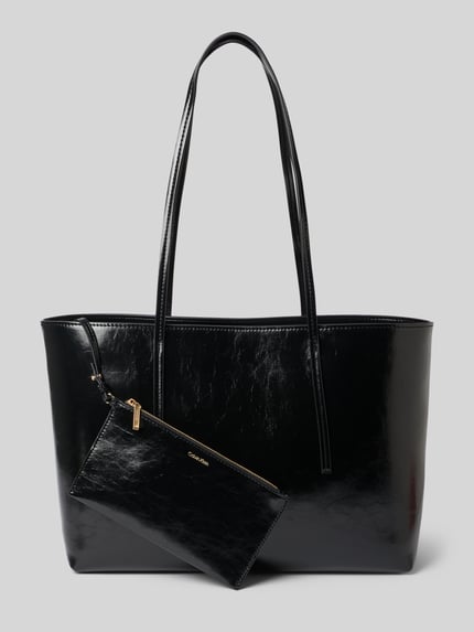 Torba shopper z Detal z logo Shop The Look MANNEQUINE