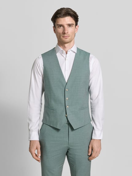 MCNEAL slim fit bodywarmer met viscose Groen - 4