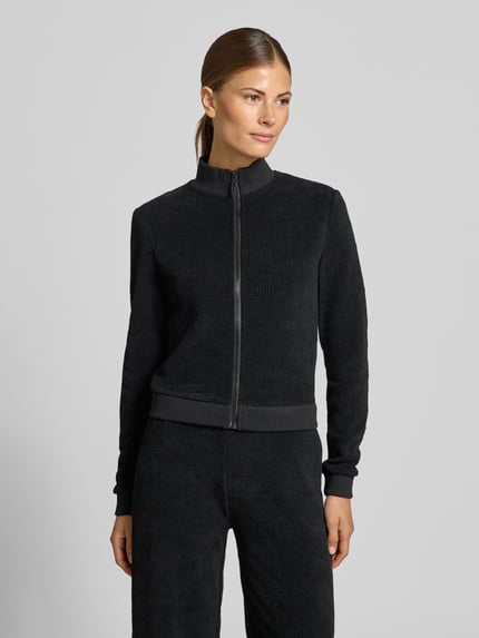 GUESS Activewear Slim fit sweatjack met opstaande kraag model 'LAUDOMIA' Zwart - 4