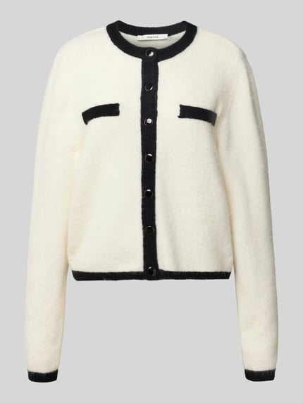 Gestuz Gebreid jack met knoopsluiting, model 'alpha' Offwhite - 2