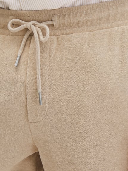 Marc O'Polo Regular Fit Sweatshorts aus reinem Baumwoll-Frottee Beige 3