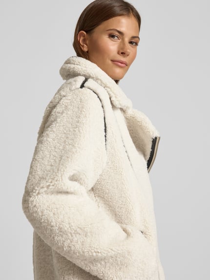 Christian Berg Woman Selection Jacke mit Teddyfell und Umlegekragen Offwhite 3