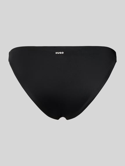Produktfoto, Bikini-Slip mit Label-Print von HUGO in Schwarz, Optik: Unifarben, glatte Textur, Damen, Applikation: Label-Print