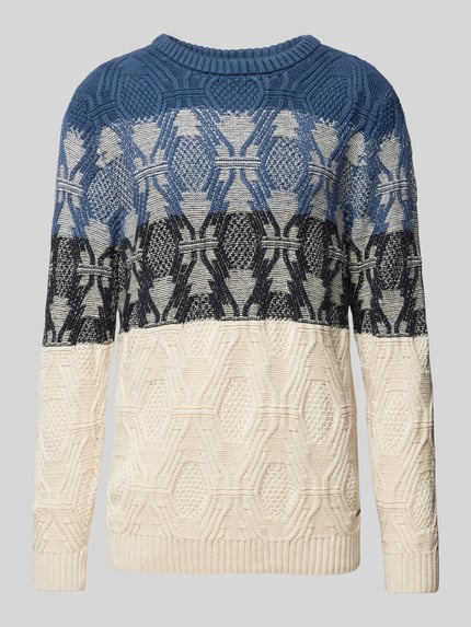 RAGMAN Gebreide pullover met labeldetail Jeansblauw - 2