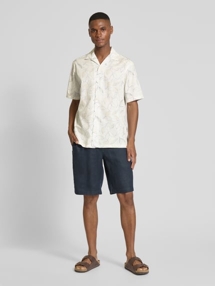 Fynch-Hatton Relaxed Fit Freizeithemd mit 1/2-Arm Modell 'The Beach' Offwhite 1