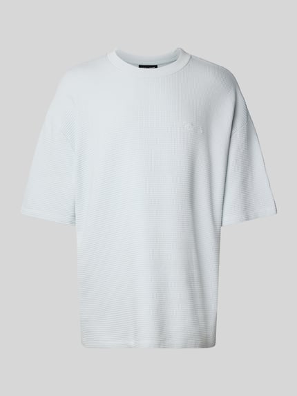 PEGADOR Oversized T-Shirt mit Strukturmuster Hellblau 2