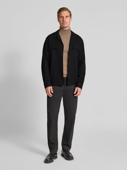 Antony Morato Regular fit overhemdjack met reverskraag Zwart - 1
