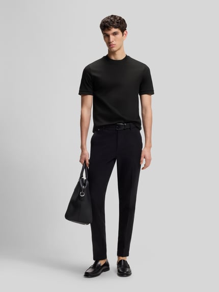BOSS Slim Fit T-Shirt aus reiner Baumwolle Modell 'H-TESSLER 238' Black 1