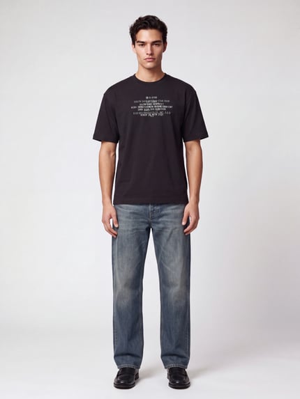 G-Star RAW T-shirt z centralnym nadrukiem z logo Czarny 1