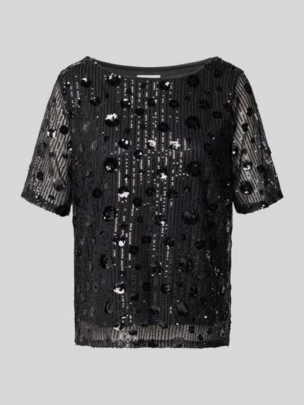 Regular Fit Blusenshirt mit Pailletten Modell 'MALIMA' Shop The Look MANNEQUINE